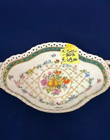 Vassoio porcellana, dimensioni 23cm x 15cm