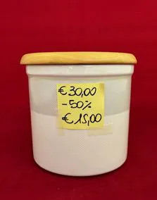 Barattolo ceramica ermetico, altezza 14cm