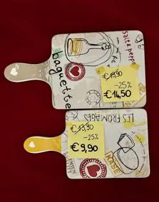 Taglieri EGAN sale&pepe ceramica, 2 misure disponibili, 17cm x14cm - 20cm x17cm