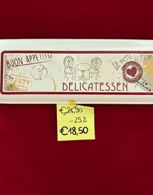 Vassoio rettangolare EGAN sale&pepe ceramica, dimensioni 36cm x13cm
