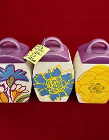 Set 3 barattoli ceramica, altezza 17cm
