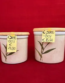 Barattoli ermetici ceramica, altezza 14cm - 12.5cm