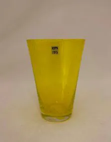 Bicchiere bibita vetro giallo