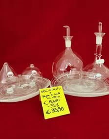 Set condimento IVAT contenitori cristallo