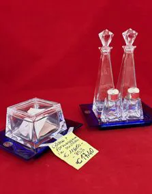 Set condimento e formaggera cristallo Cristalleria RC