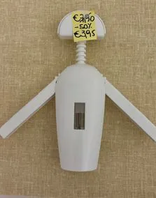 Levatappi bianco plastica/acciaio