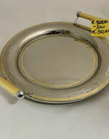 Vassoio rotondo acciaio, Ø 28cm