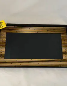 Vassoio legno nero/marrone, 50x30 cm