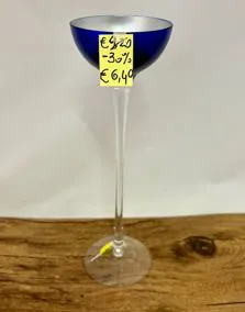 Porta candela vetro, altezza 25cm