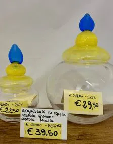 Contenitori vetro con coperchio, altezza 19cm - 28cm