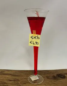 Candeliere vetro, altezza 25cm