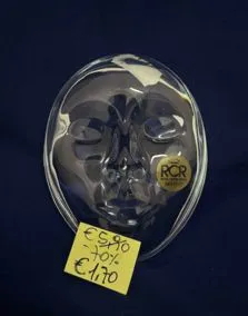 Maschera cristallo, dimensioni 11x9cm