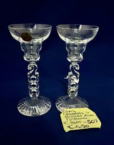 Coppia candelieri cristallo Linea Millenium, altezza 18.5cm
