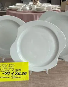 Servizio piatti 12 piani, 12 fondi, 10 frutta porcellana Seltman