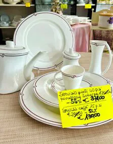 Servizio piatti 40 pezzi + servizio caffè 15 pezzi porcellana Scherzer 