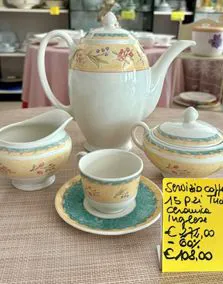 Servizio caffè 15 pezzi Tudor ceramica inglese