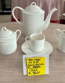 Servizio caffè 15 pezzi porcellana Bone China