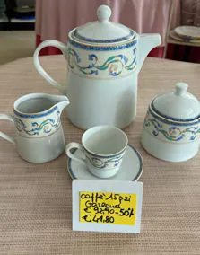 Servizio caffè 15 pezzi porcellana Garland