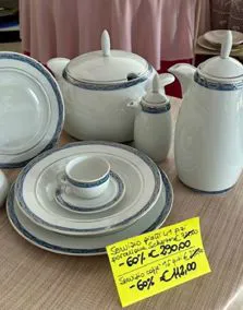 Servizio piatti 41 pezzi + servizio caffè 15 pezzi porcellana Scherzer