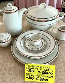 Servizio piatti 41 pezzi + servizio caffè 15 pezzi porcellana