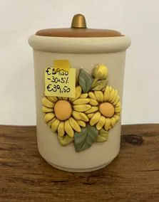 Barattolo ceramica EGAN, altezza 17cm - Ø 13cm