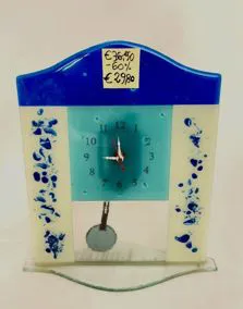 Orologio pendolo vetro 24x30cm