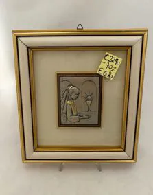 Quadro prima comunione argento 22x24cm