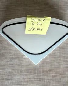 Applique vetro bianco, lunghezza 38cm