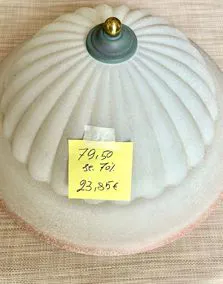 Plafoniera vetro rosa, Ø 45cm