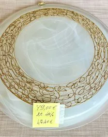 Plafoniera vetro decorata, Ø 50cm