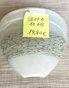 Applique vetro decorata, lunghezza 30cm