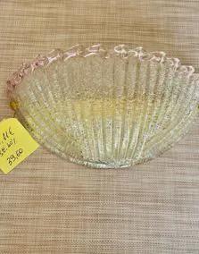 Applique vetro rosa, lunghezza 38cm