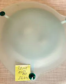 Plafoniera vetro decori verdi, Ø 50cm