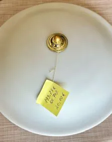 Plafoniera vetro bianco, Ø 50cm