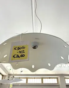 Lampadario vetro bianco Ø 55cm