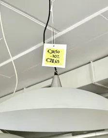 Lampadario rotondo vetro bianco Ø 55cm