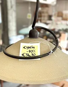 Lampadario rotondo vetro beige, Ø 52cm