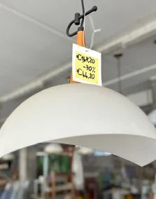 Lampadario vetro bianco, Ø 45cm