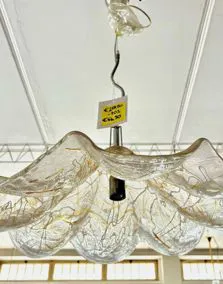 Lampadario vetro decorato, Ø 62cm
