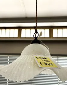 Lampadario vetro bianco effetto gocce, Ø 40cm