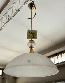 Lampadario vetro bianco, Ø 44cm
