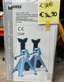 Coppia cavalletti per auto