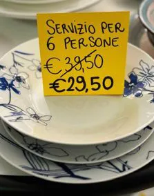 Servizio piatti per 6 persone fiori blu