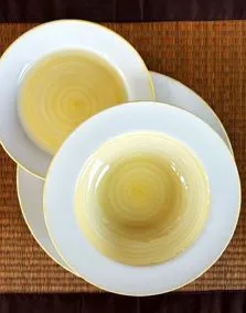 Servizio piatti sfuso porcellana  giallo