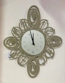 Orologio vetro/metallo tortora Ø 70cm