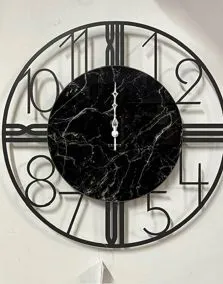 Orologio metallo con vetro marmorizzato Ø 52cm