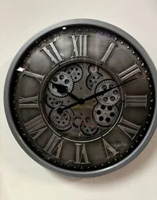 Orologio in metallo con ingranaggi Ø 46cm