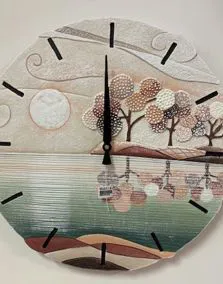 Orologio in cartapietra paesaggio Ø 45cm