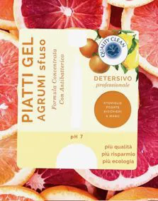 Detersivo piatti gel agli agrumi sfuso Quality Clean
