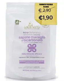 Ecodetersivo Lavatrice in polvere sapone di Marsiglia e bicarbonato LabNatù